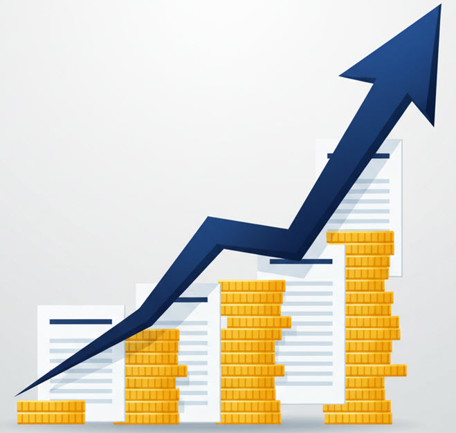 Conceptual illustration of superior ROI from strategic AI-powered value selling investment
